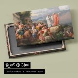 Moses Causes the Red Sea to Return and Pharaoh's Army Is Flooded by C.W - canvas rear frame and hanging hardware