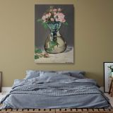 Moss Roses in a Vase - Pink Floral Still Life by Edouard Manet canvas wall art - Image 5