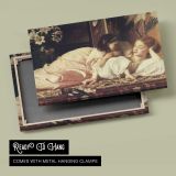 Mother and Child Resting by Frederic Leighton - canvas rear frame and hanging hardware