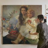 Mother and Child with Toys — room mockup view 3