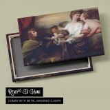 Mother and Children with Angels - canvas rear frame and hanging hardware