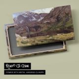 Mountain Lake by Albert Bierstadt - canvas rear frame and hanging hardware