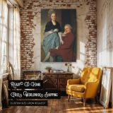 Mr and Mrs William Lindow by George Romney - Elegant Couple in Garden Setting canvas wall art - Image 3