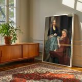 Mr and Mrs William Lindow by George Romney - Elegant Couple in Garden Setting canvas wall art - Image 6
