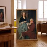 Mr and Mrs William Lindow by George Romney - Elegant Couple in Garden Setting canvas wall art - Image 7