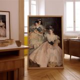 Mrs Carl Meyer by John Singer Sargent - Satin Blush Dress with Decorative Sofa canvas wall art - Image 7