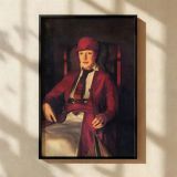 Mrs. Chester Dale by George Bellows - Deep Red Coat with Direct Expression canvas wall art - Image 2