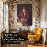 Mrs. Chester Dale by George Bellows - Deep Red Coat with Direct Expression canvas wall art - Image 3