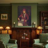 Mrs. Chester Dale by George Bellows - Deep Red Coat with Direct Expression canvas wall art - Image 4