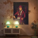 Mrs. Chester Dale by George Bellows - Deep Red Coat with Direct Expression canvas wall art - Image 5