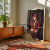 Mrs. Chester Dale by George Bellows - Deep Red Coat with Direct Expression canvas wall art - Image 6