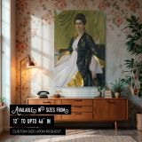 Mrs. Ernest Moon - Regal Victorian Portrait by Blake Richmond canvas wall art