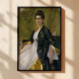 Mrs. Ernest Moon - Regal Victorian Portrait by Blake Richmond canvas wall art - Image 2