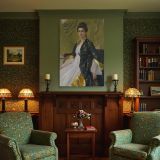 Mrs. Ernest Moon - Regal Victorian Portrait by Blake Richmond canvas wall art - Image 5