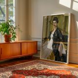 Mrs. Ernest Moon - Regal Victorian Portrait by Blake Richmond canvas wall art - Image 7