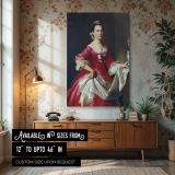 Mrs George Watson by John Singleton Copley - Pink Satin Gown with Flowing Drapery canvas wall art