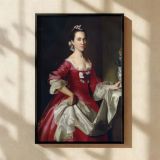 Mrs George Watson by John Singleton Copley - Pink Satin Gown with Flowing Drapery canvas wall art - Image 2