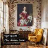 Mrs George Watson by John Singleton Copley - Pink Satin Gown with Flowing Drapery canvas wall art - Image 3