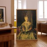 Mrs. T. in Cream Silk by George Bellows - Antique Dress and White Gloves canvas wall art - Image 7
