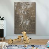 Muse Erato Writing Verses - Angel and Poet Allegory By Charles Meynier canvas wall art - Image 2