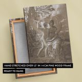 Muse Erato Writing Verses - Angel and Poet Allegory By Charles Meynier canvas wall art - Image 6