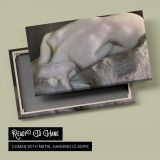 Naiad by Auguste Rodin - canvas rear frame and hanging hardware