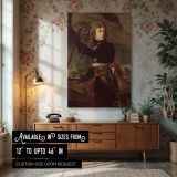 Napoleon at Battle - Antoine-Jean Gros Military Flag Scene in Red and White canvas wall art