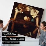 Narcissus by Caravaggio — room mockup view 4