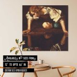 Narcissus by Caravaggio — room mockup view 6