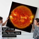 NASA's Solar Dynamics Observatory captured images of the sun emitting a mid-level solar flare — room mockup view 4