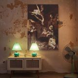 Nativity with Saints - Holy Birth Scene by Caravaggio with Angels canvas wall art - Image 5
