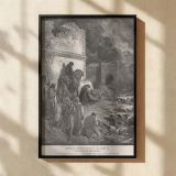 Nehemiah Over Jerusalem's Ruins - Gustave Dore Grief Amid Rubble canvas wall art - Image 2