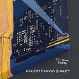 New York Always Exciting - Retro Skyline and Night Lights Poster - Image 3