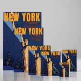 New York Always Exciting - Retro Skyline and Night Lights Poster - Image 4
