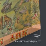 Noah's Ark - Pairs of Animals Boarding in Biblical Scene canvas wall art - Image 3