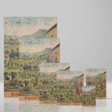 Noah's Ark - Pairs of Animals Boarding in Biblical Scene canvas wall art - Image 4