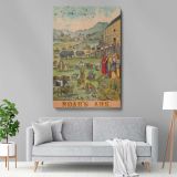 Noah's Ark - Pairs of Animals Boarding in Biblical Scene canvas wall art - Image 5