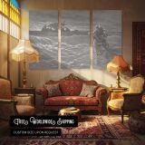 Nt-185 Jesus Walks on the Sea - multi-panel canvas displayed in a classic lounge