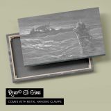 Nt-185 Jesus Walks on the Sea - canvas rear frame and hanging hardware