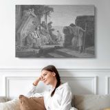 Nt-193 the Prodigal Son Returns Home - single-panel canvas displayed above a sofa