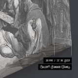 Nt-212 Jesus Arrives at Calvary - canvas surface and wrapped edge detail