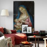 Nuestra Senora de Belen - Virgin Nursing Christ in Classic Icon Style canvas wall art