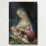 Nuestra Senora de Belen - Virgin Nursing Christ in Classic Icon Style canvas wall art - Image 7