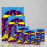 Octopus and Lighthouse - Stormy Comic Pop Art Scene canvas wall art - Image 4
