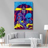 Octopus and Lighthouse - Stormy Comic Pop Art Scene canvas wall art - Image 5