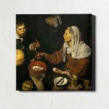 Old Woman Frying Eggs by Diego Velázquez — room mockup view 1