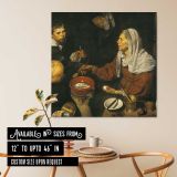 Old Woman Frying Eggs by Diego Velázquez — room mockup view 6