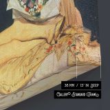 Olympia by Edouard Manet - canvas surface and wrapped edge detail
