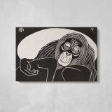 Orangutan by Samuel Jessurun de Mesquita - single-panel canvas displayed above a console table