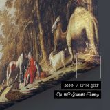 Orpheus and the Beasts by Aelbert Cuyp - canvas surface and wrapped edge detail